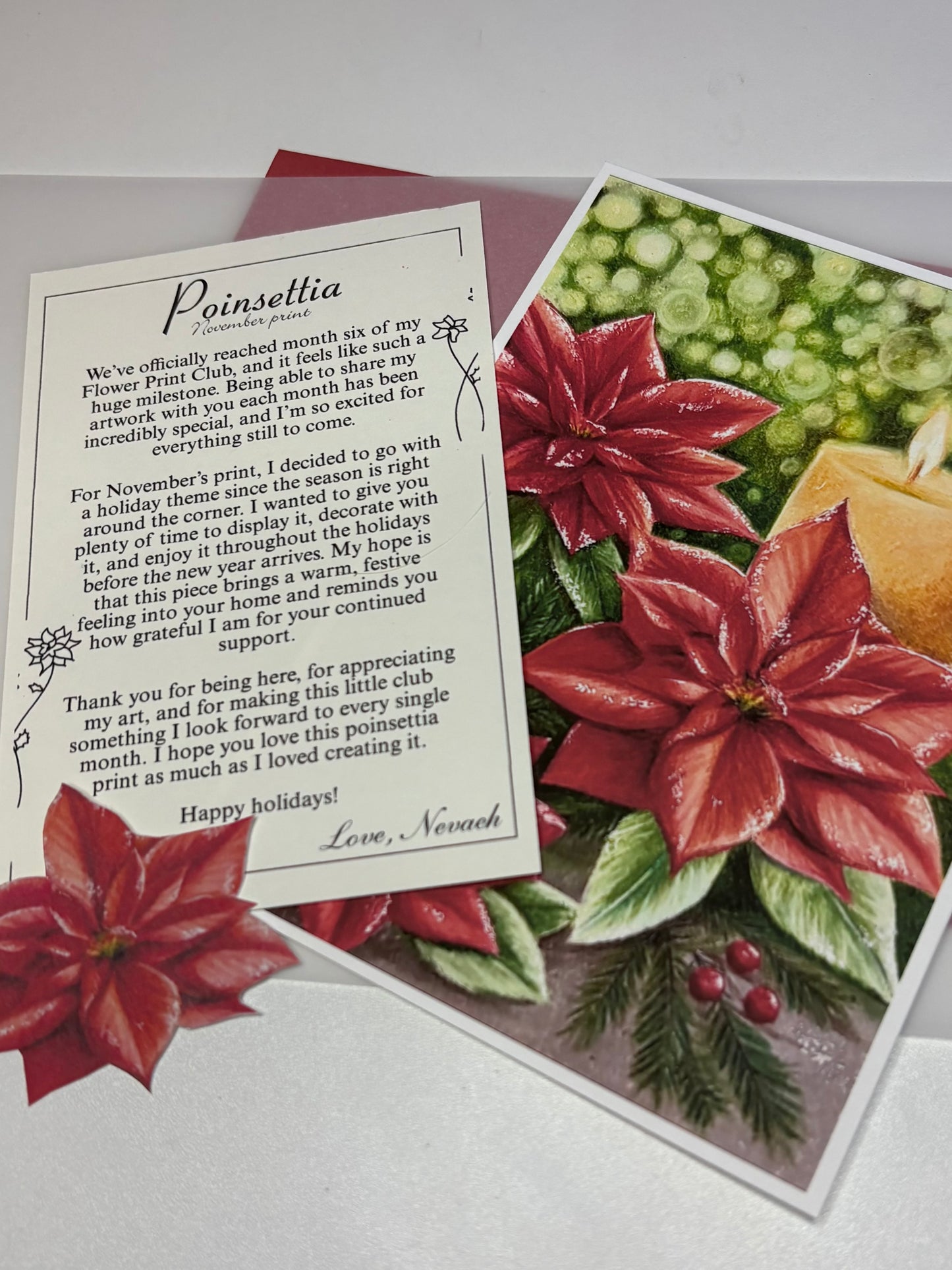 “Poinsettia” November - fine art print