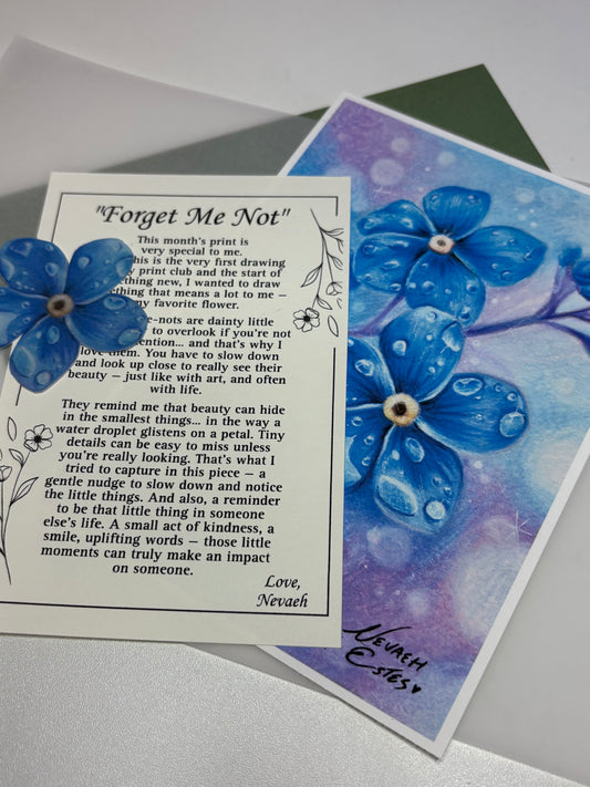 “Forget Me Not” July - fine art print