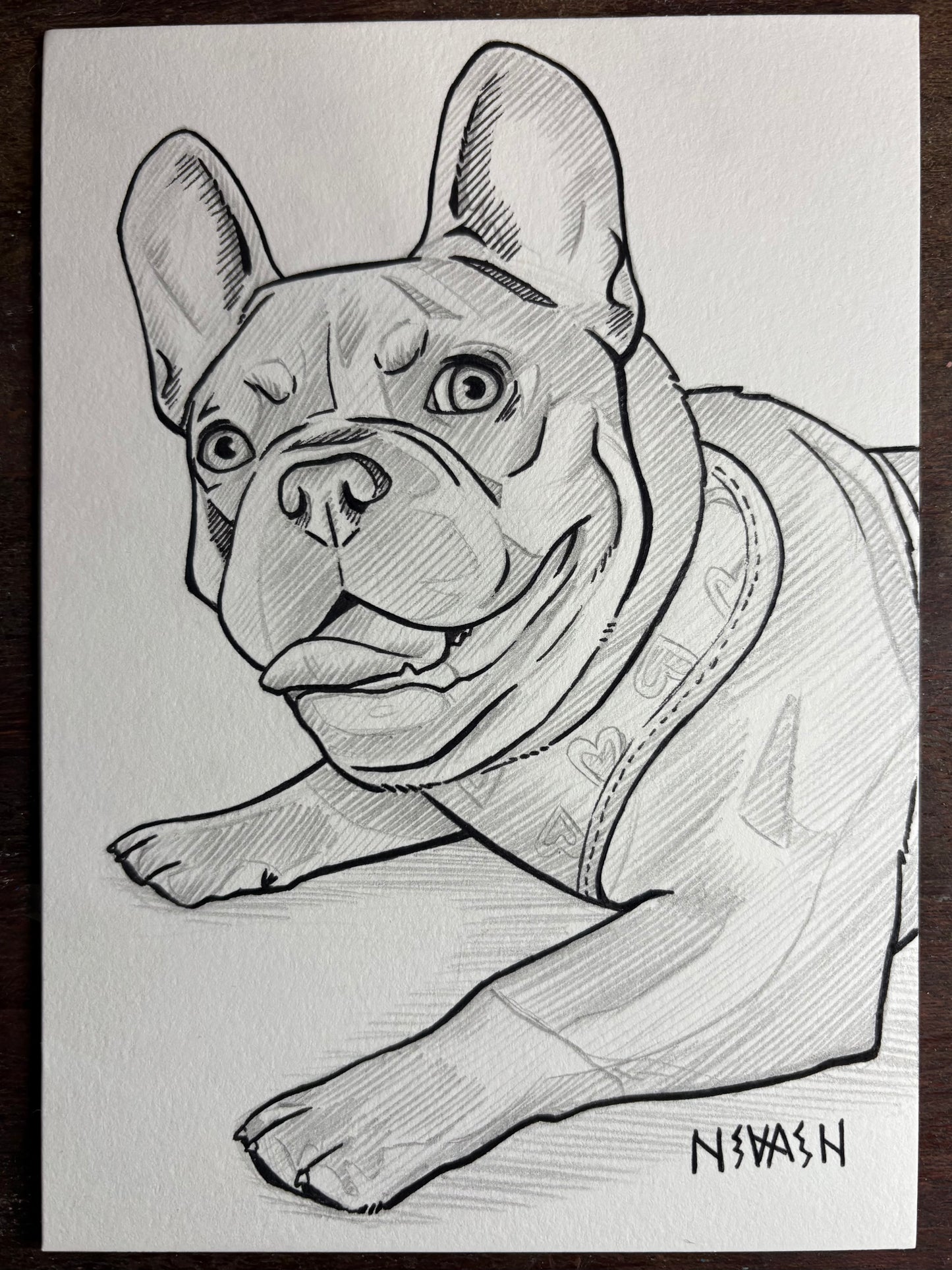 Custom Line Art Pet Drawing 5x7”