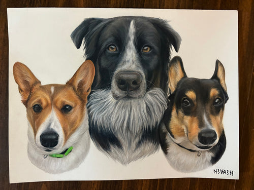 Custom Colored Pencil Portrait – People/Pets | October through November Holiday Waitlist